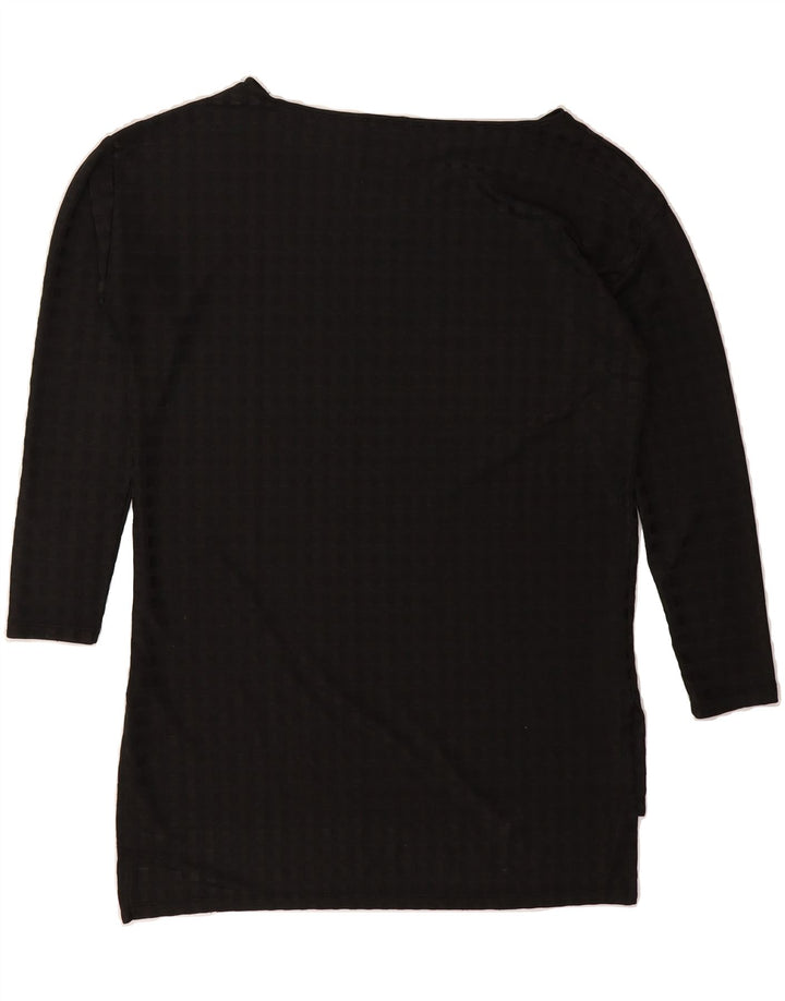 ZARA Womens Oversized Top 3/4 Sleeve UK 10 Small Black Check Vintage Zara and Second-Hand Zara from Messina Hembry 