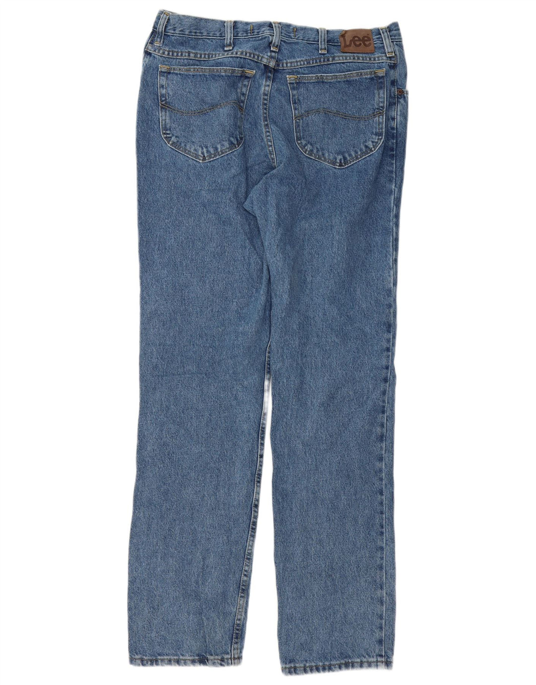 Jeans dritti da uomo vestibilità regolare Lee W36 L34 cotone blu