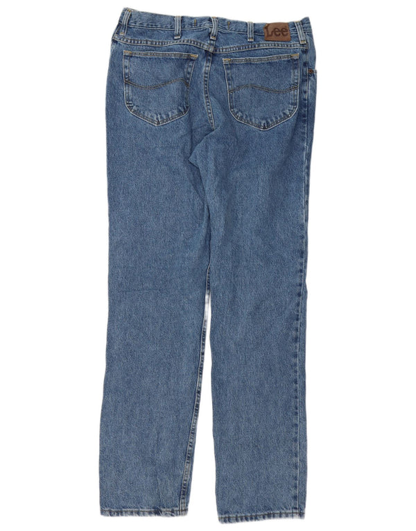 Jeans dritti da uomo vestibilità regolare Lee W36 L34 cotone blu