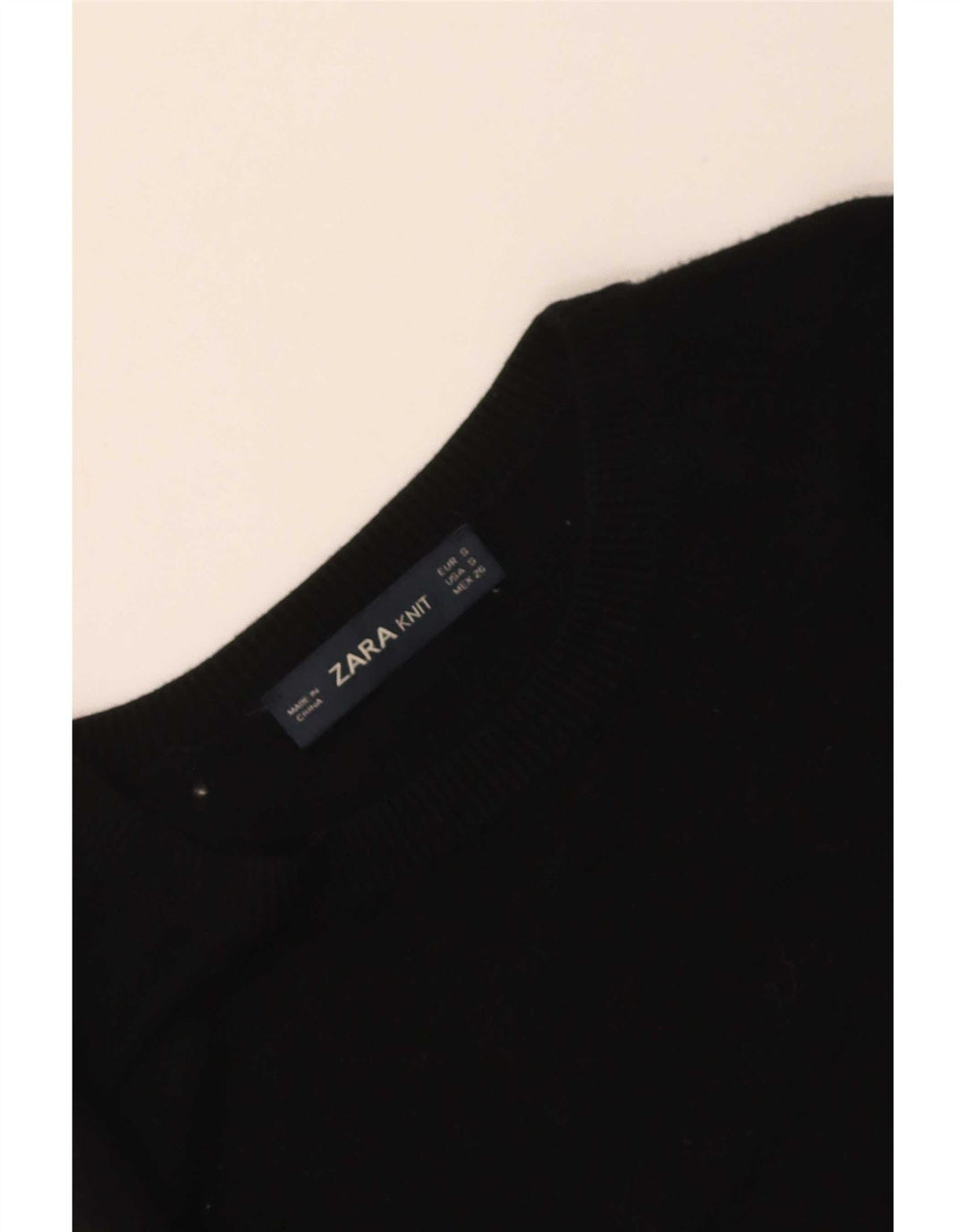 Maglione maglione con scollo a barca da donna Zara UK 8 piccolo nero