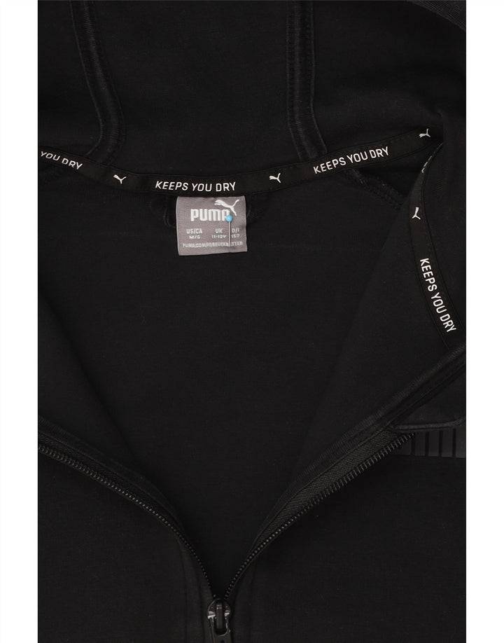Felpa con cappuccio e zip da ragazzo Puma 11-12 anni Nera
