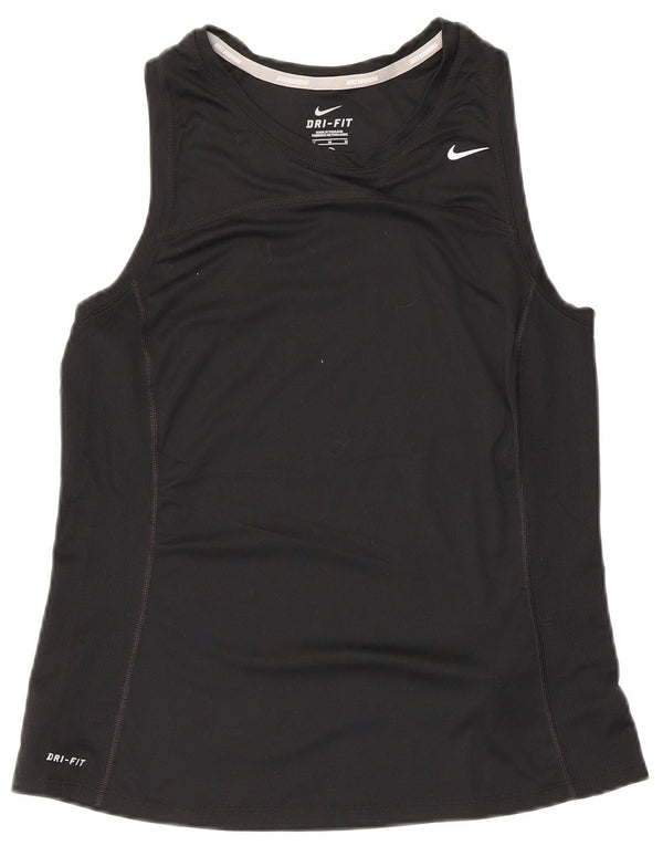 Canotta Nike Dri Fit da donna UK 12 medio nero poliestere
