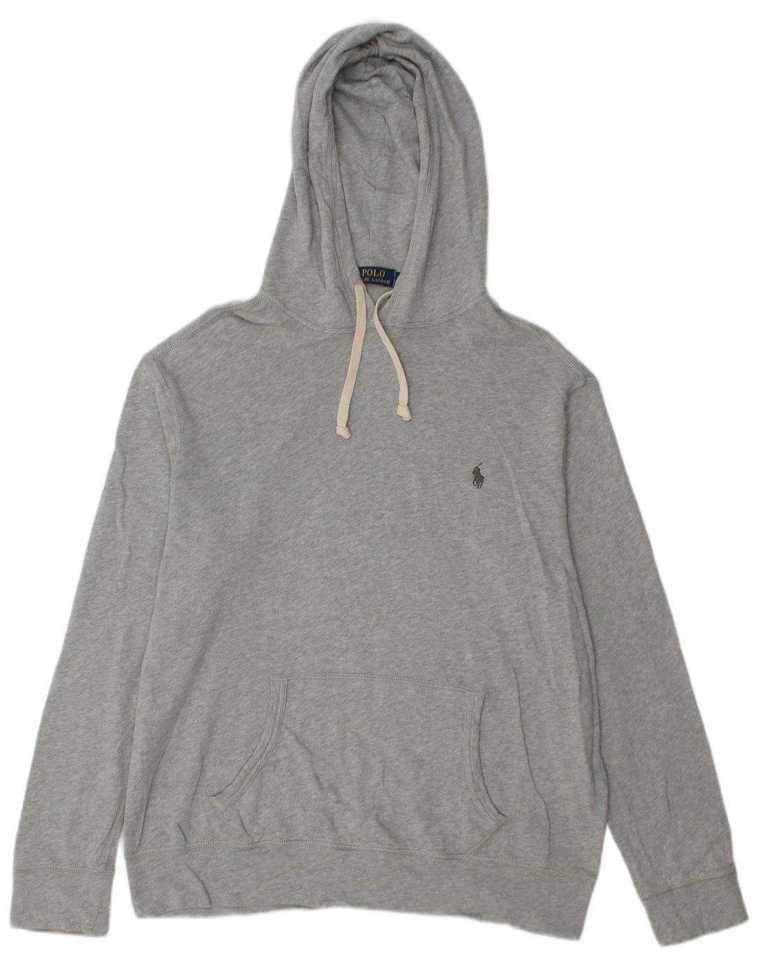 Polo Ralph Lauren Maglione con cappuccio da uomo grande in cotone grigio