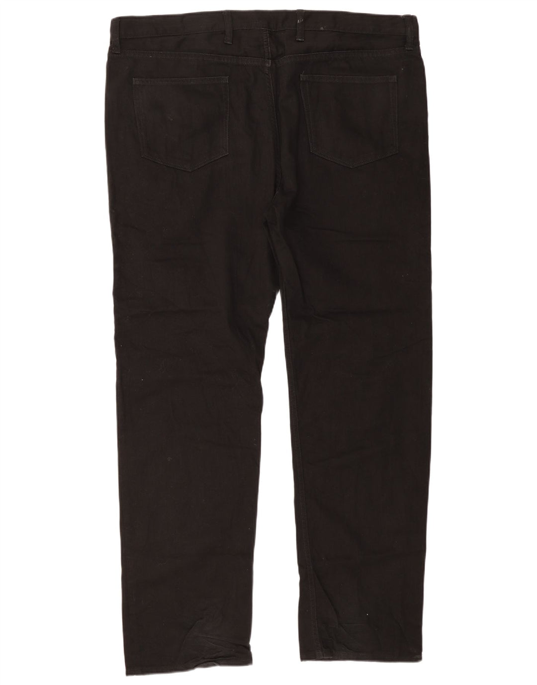Pantaloni casual vestibilità regolare da uomo Marks & Spencer W42 L33 cotone nero