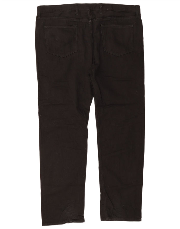 Pantaloni casual vestibilità regolare da uomo Marks & Spencer W42 L33 cotone nero