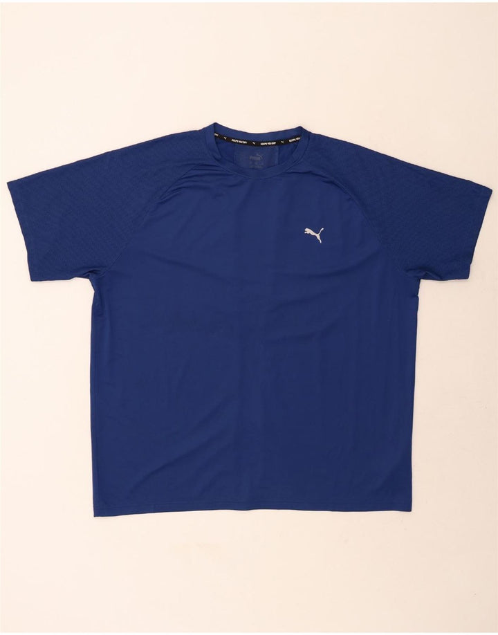 PUMA Mens T-Shirt Top 2XL Navy Blue Polyester Vintage Puma and Second-Hand Puma from Messina Hembry 