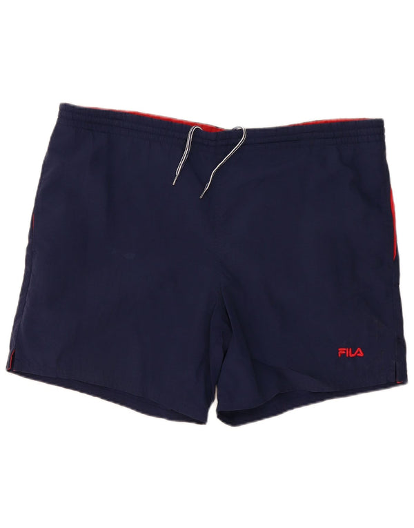 Pantaloncini sportivi Fila da uomo grandi blu navy