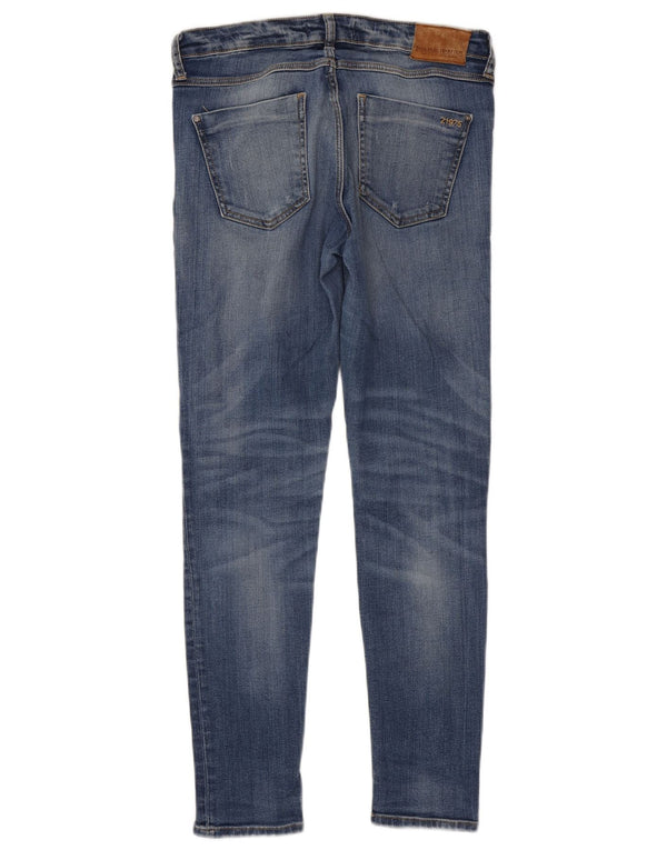 Jeans skinny effetto invecchiato Zara da donna EU 38 Small W28 L29 Blu