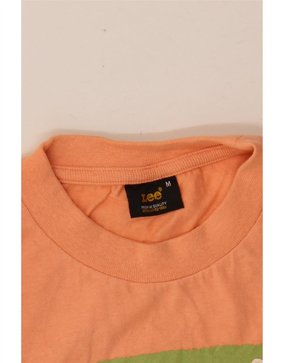 Top grafico da donna LEE manica lunga UK 12 arancione medio