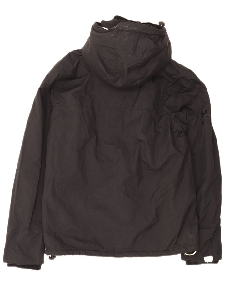 Giacca a vento con cappuccio da uomo Superdry Windcheater UK 38 media nera