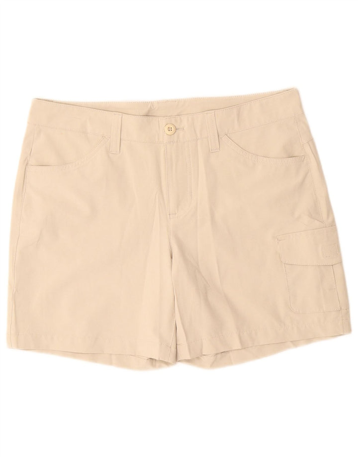Pantaloncini cargo da donna Eddie Bauer US 8 Medium W30 Poliestere beige