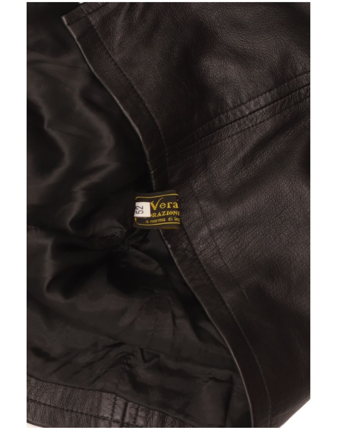 Giacca in pelle da donna VINTAGE UK 18 XL Nera