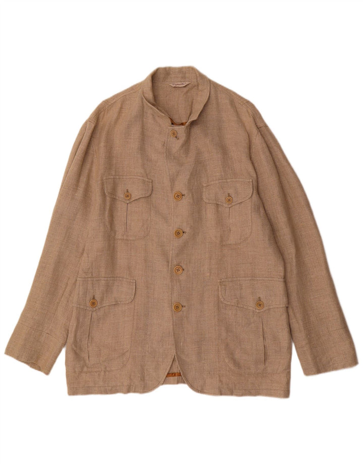 Giacca Utility Uomo Capalbio IT 52 XL Lino Beige