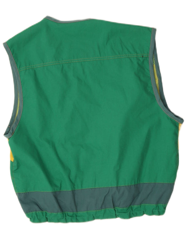 Gilet da uomo Master UK 40 grande in cotone color block verde
