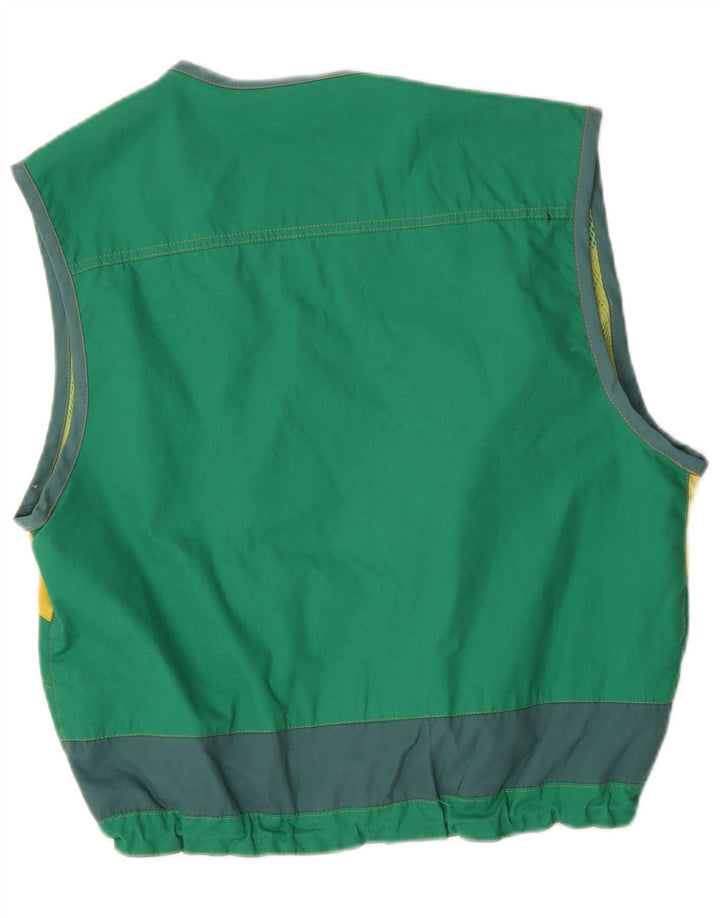Gilet da uomo Master UK 40 grande in cotone color block verde