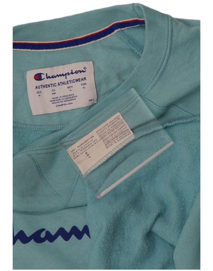 CHAMPION Felpa con grafica da uomo Maglione blu medio in poliestere
