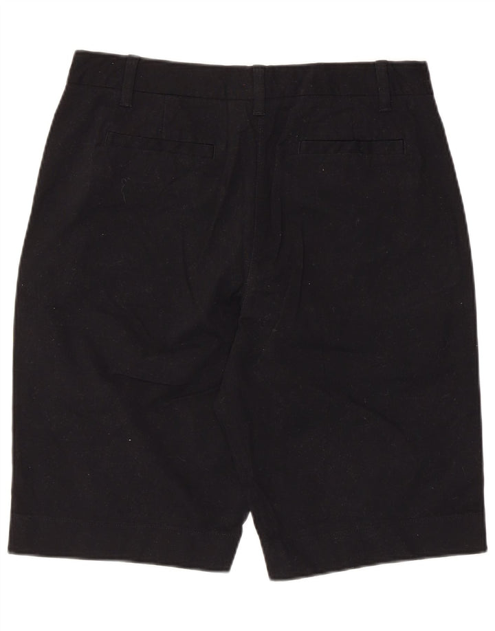 Pantaloncini chino da donna Marks & Spencer UK 12 medi W30 cotone nero