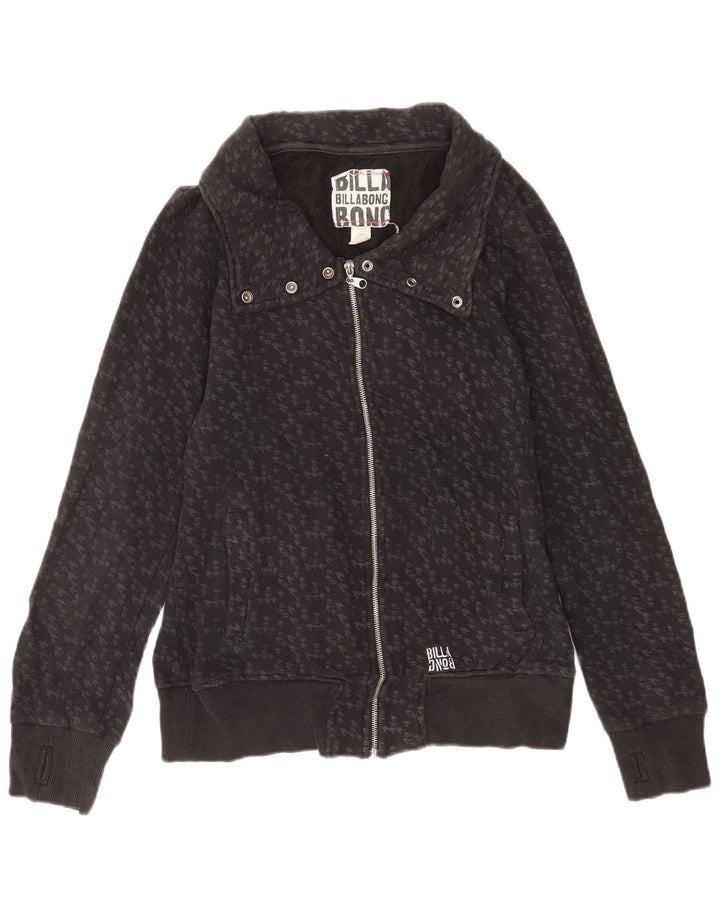Giacca da ginnastica da donna Billabong UK 14 Large in cotone pied de poule grigio