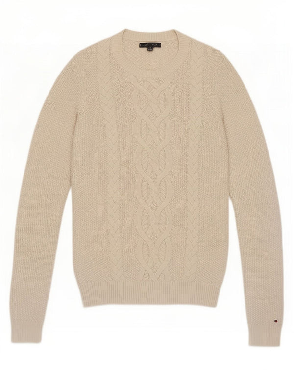 Maglione maglione girocollo da donna Tommy Hilfiger UK 6 XS bianco