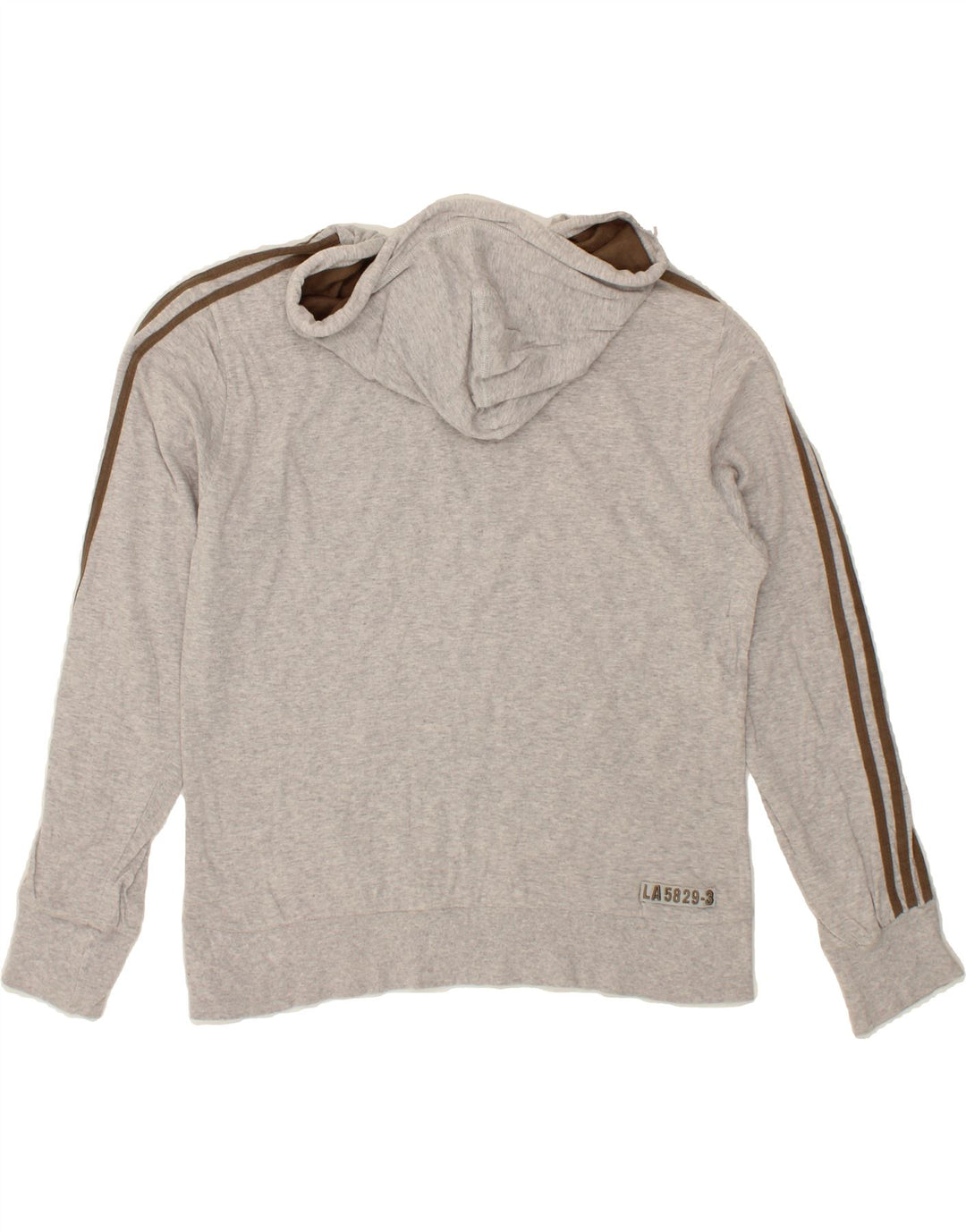 ADIDAS Womens Hoodie Jumper UK 14 Medium Grey Vintage Adidas and Second-Hand Adidas from Messina Hembry 
