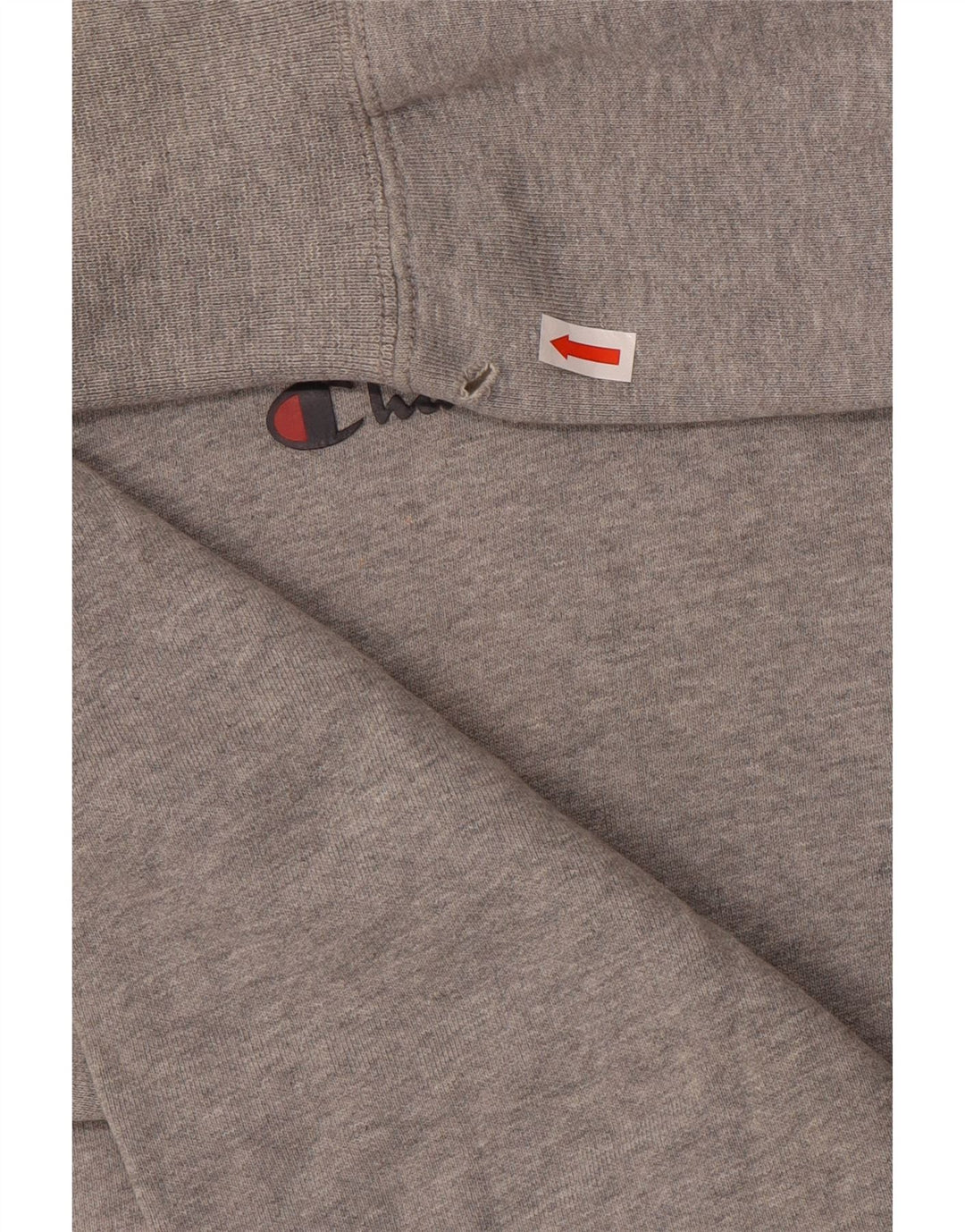 Maglione con cappuccio grafico da uomo Champion grande in cotone grigio