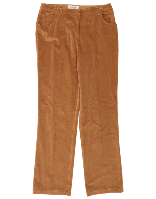 Pantaloni dritti in velluto a coste da donna Brooks Brothers US 12 Large W32 L32 Beige