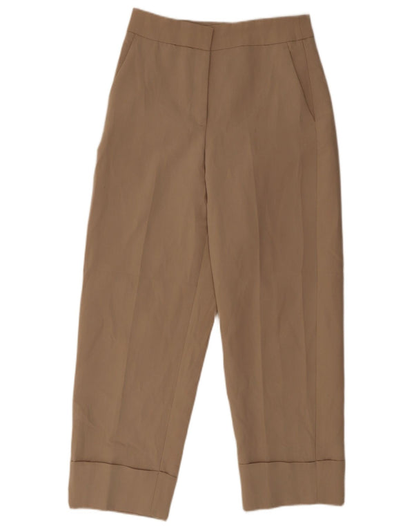 Pantaloni da abito dritti da donna Zara medi W28 L27 poliestere beige