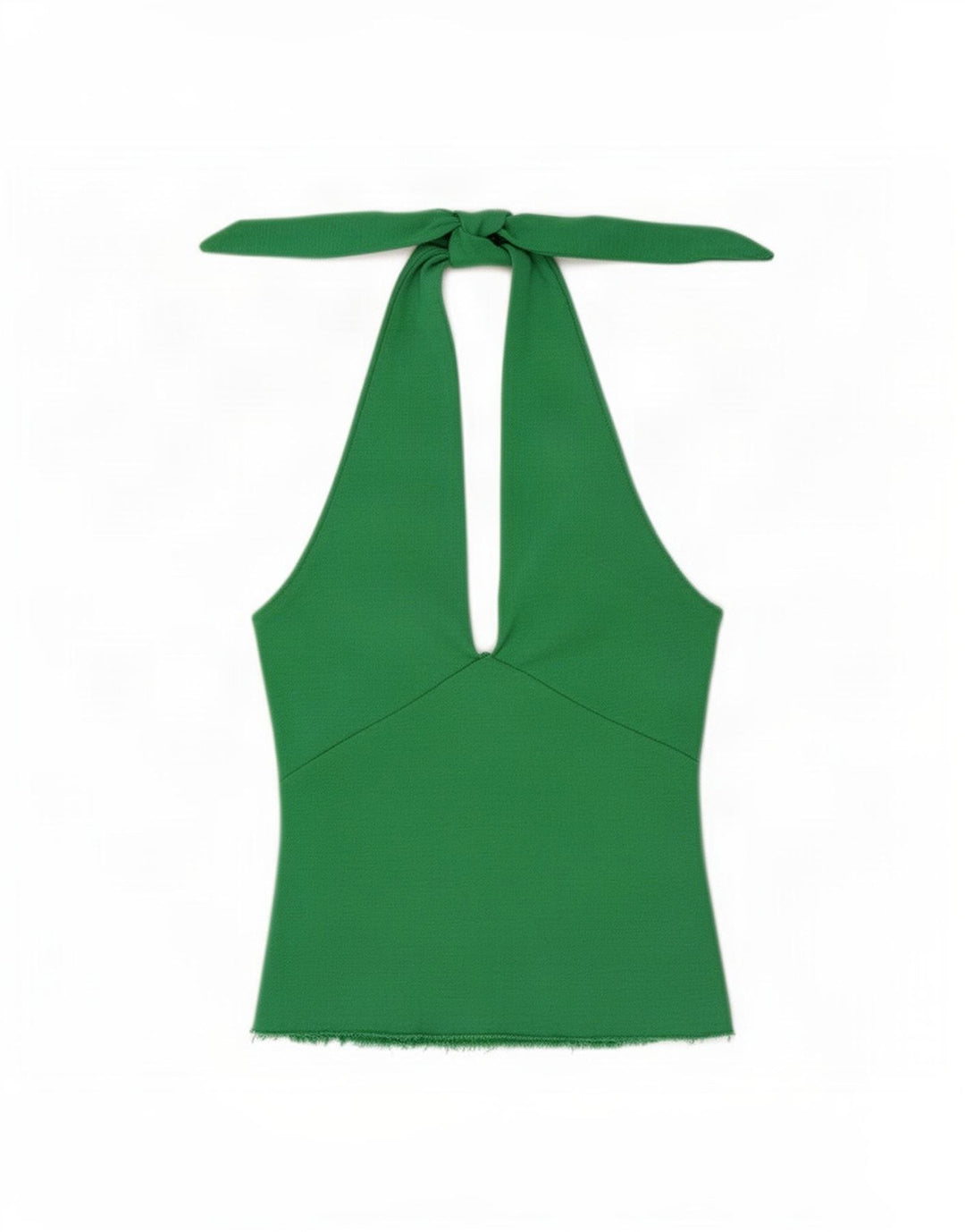 Top corto alla caviglia da donna Zara UK 12 cotone verde medio