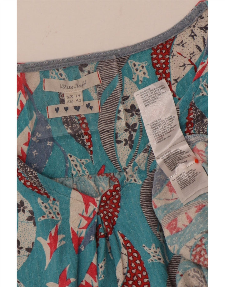 Camicetta da donna White Stuff Top UK 14 Viscosa floreale blu grande