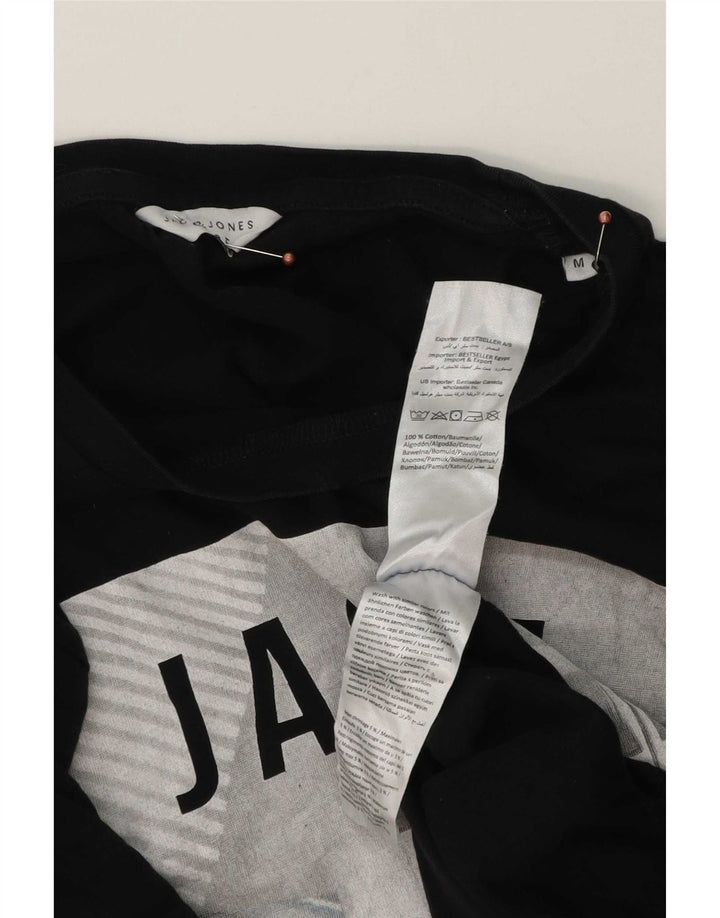 T-shirt grafica da uomo Jack & Jones Top in cotone nero medio