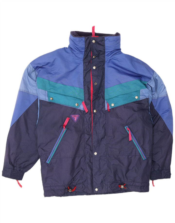Giacca da sci da uomo con cappuccio Degre 7 IT 52 XL Poliestere color block blu navy