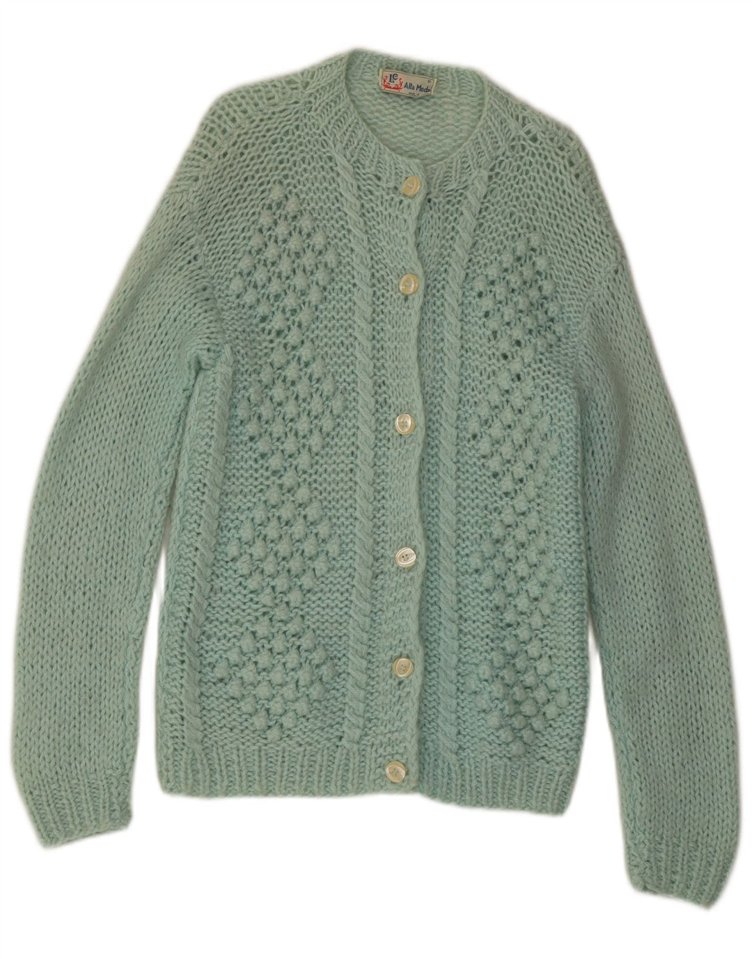 Maglione cardigan da donna Alta Moda UK 12 Verde medio