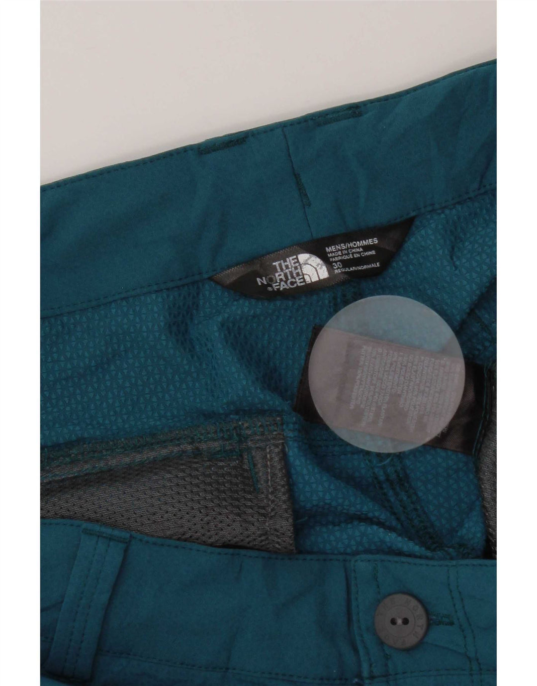 Pantaloncini chino da uomo The North Face W30 poliestere blu medio