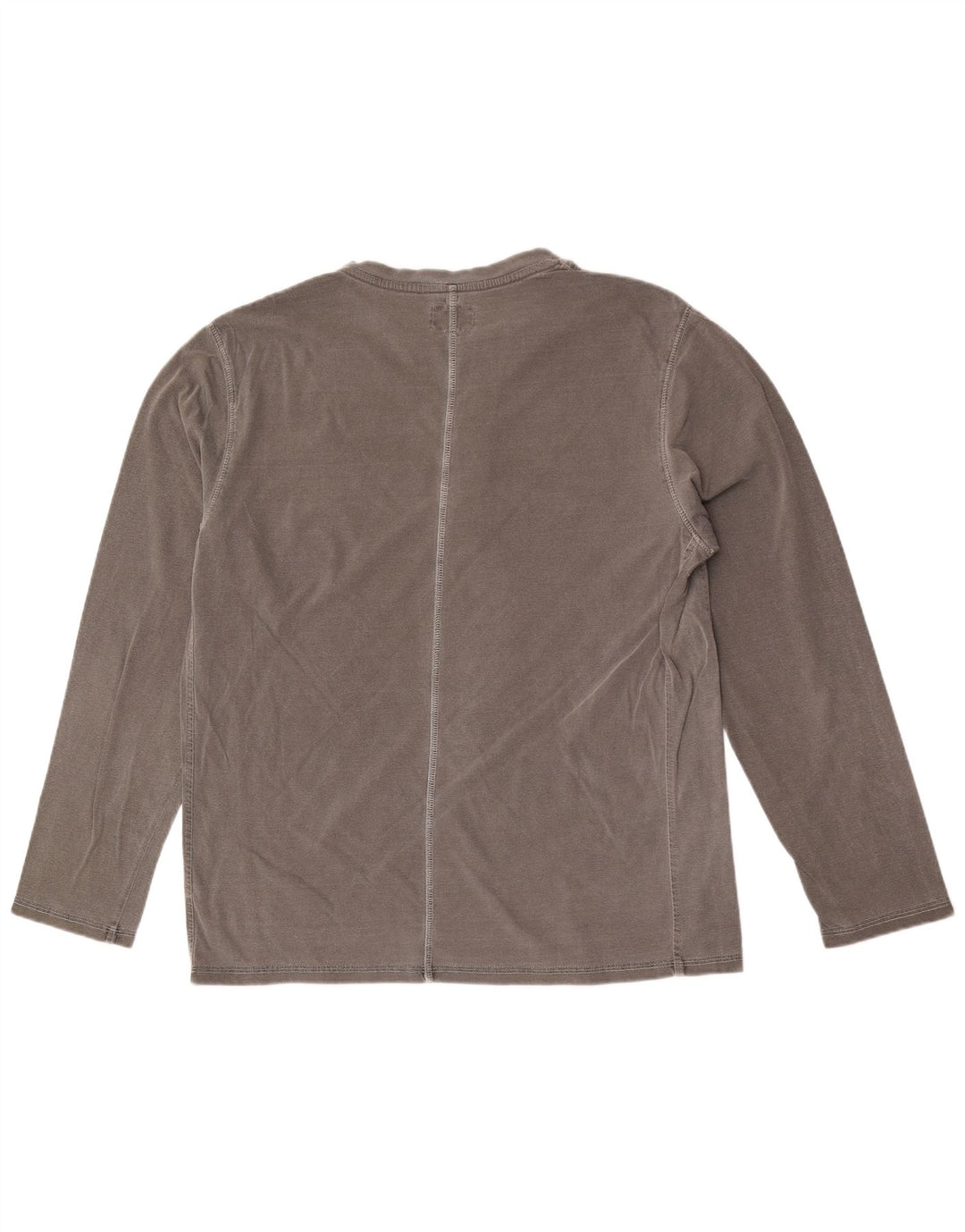 Calvin Klein Top grafico da uomo a maniche lunghe in cotone grigio grande