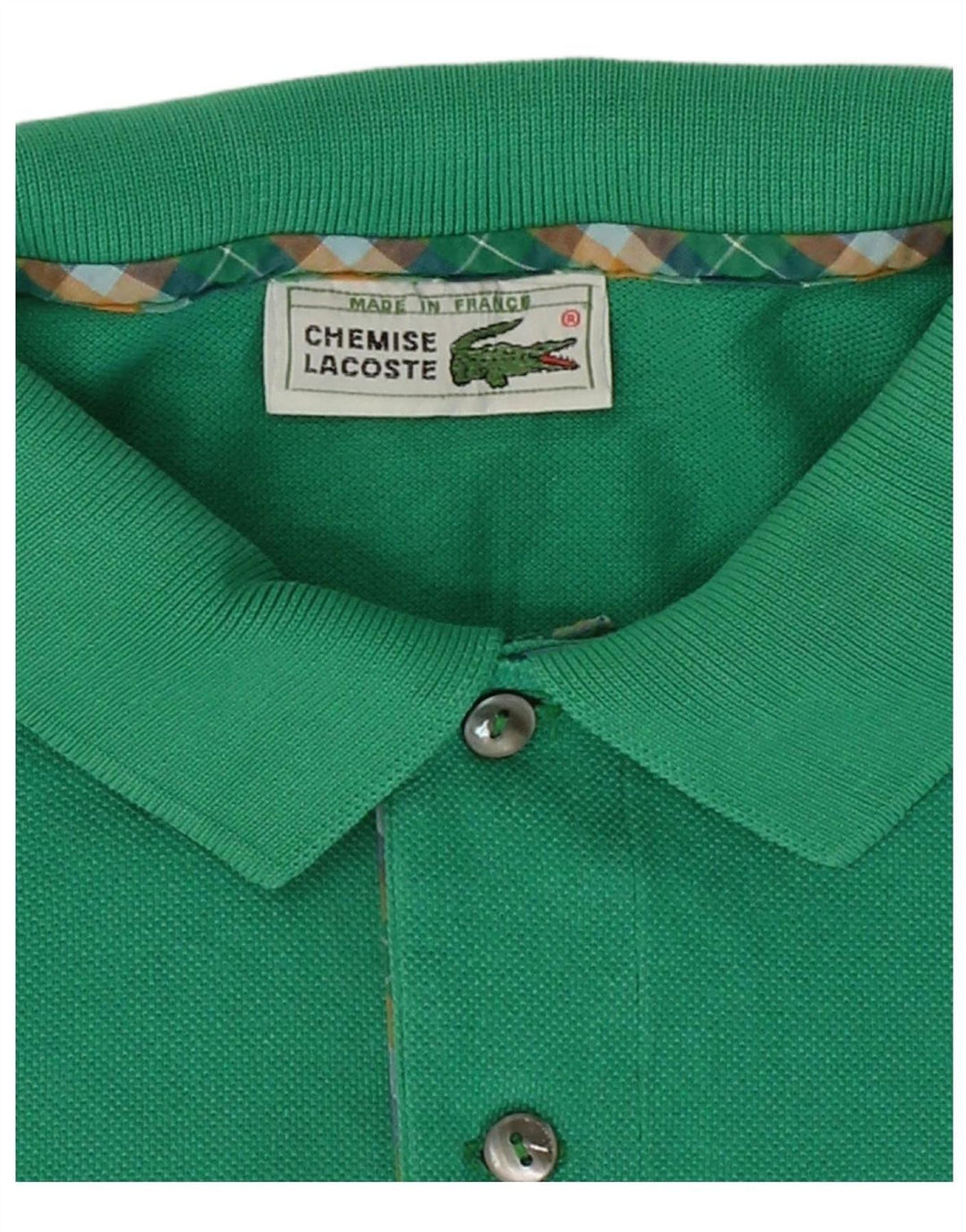 LACOSTE Mens Polo Shirt Medium Green Cotton