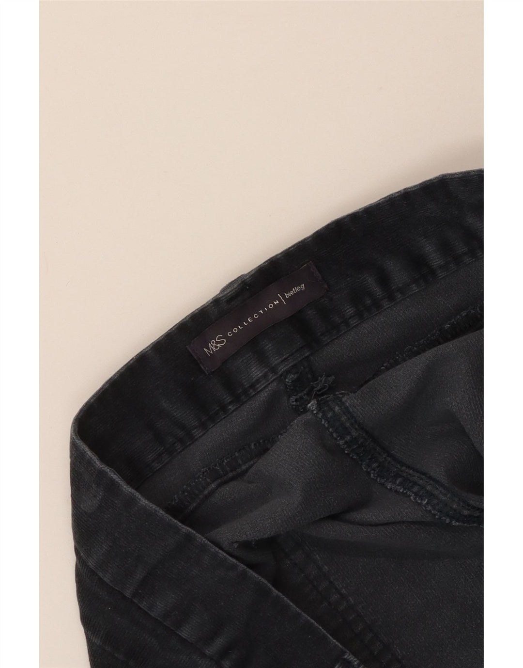 Pantaloni di velluto a coste bootcut da donna Marks & Spencer W40 L33 Blu Navy