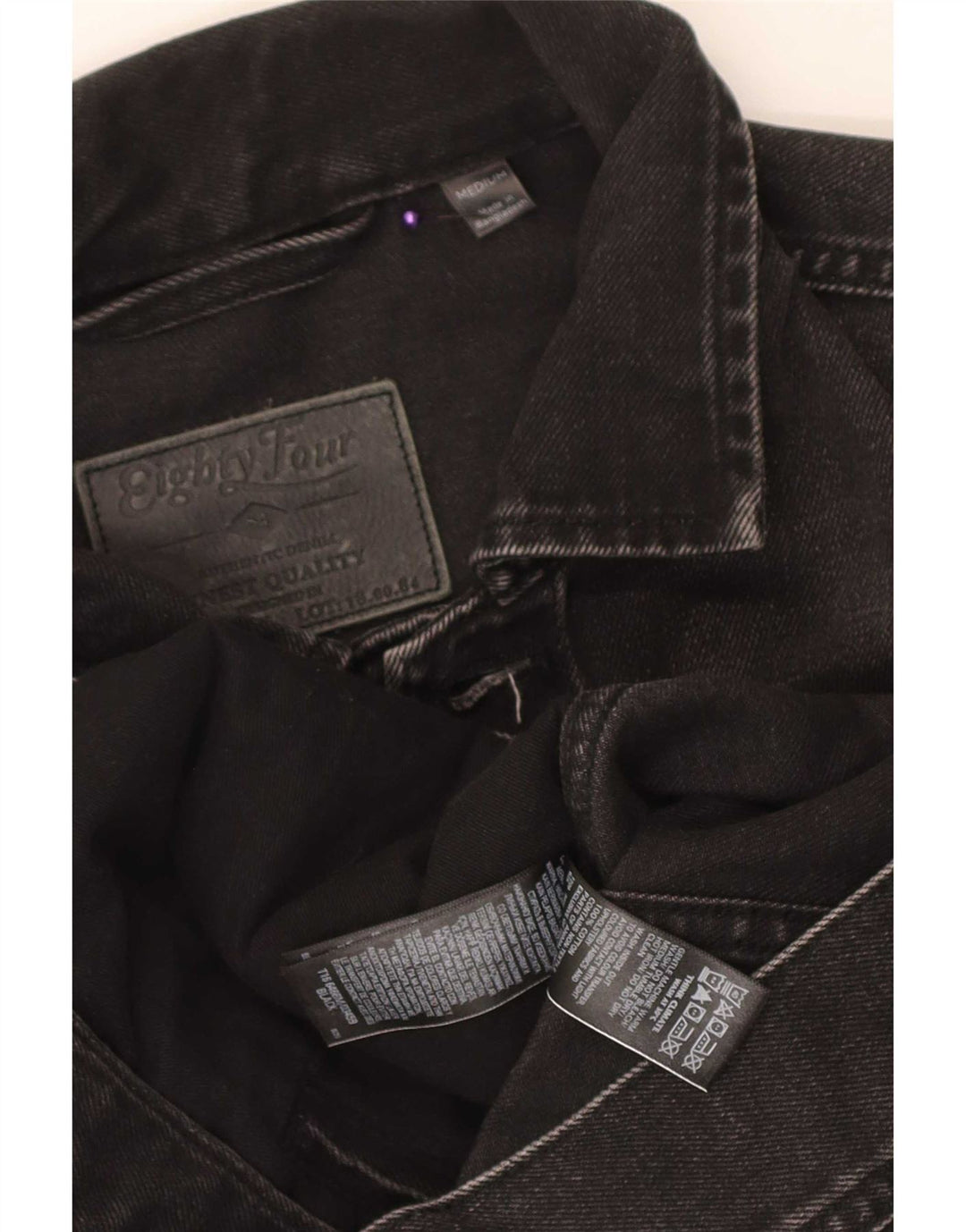 Giacca di jeans da uomo Marks & Spencer UK 38 cotone nero medio