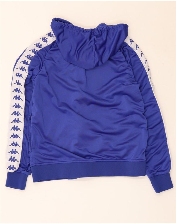 Felpa con cappuccio e zip grafica da donna KAPPA UK 10 Small Blue Colourblock