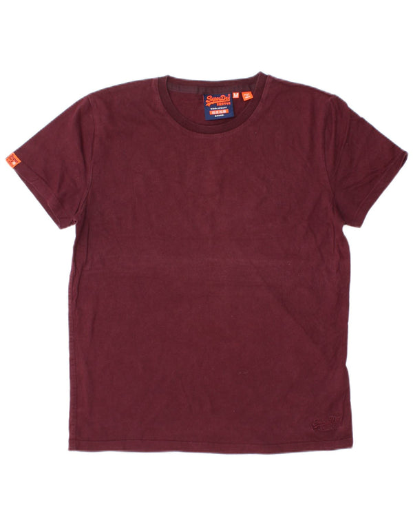 T-shirt da uomo Superdry Top in cotone bordeaux medio