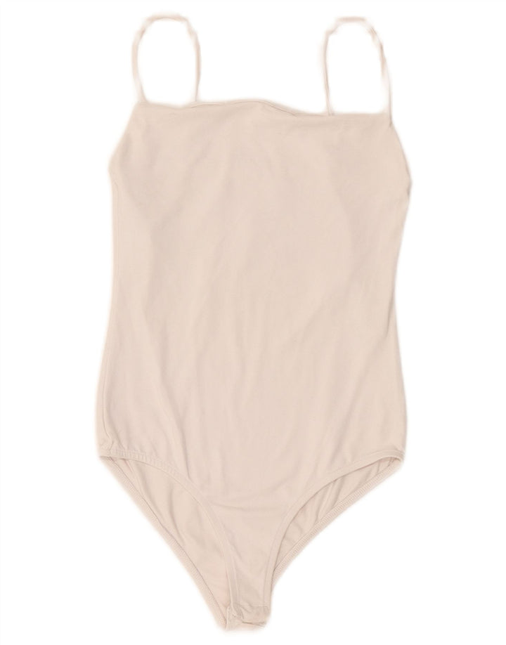 Body senza maniche da donna Zara UK 8 Small bianco in poliammide