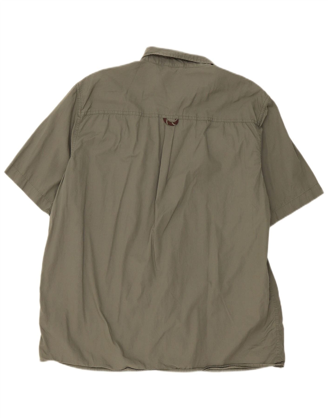 Camicia a maniche corte da uomo Wrangler grande in cotone kaki