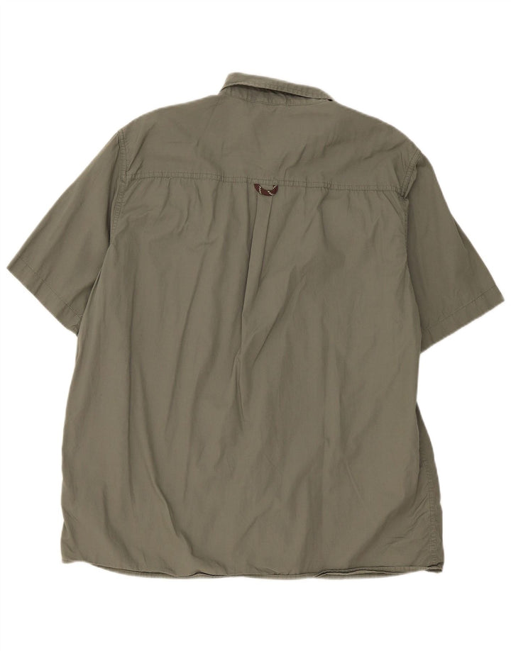 Camicia a maniche corte da uomo Wrangler grande in cotone kaki