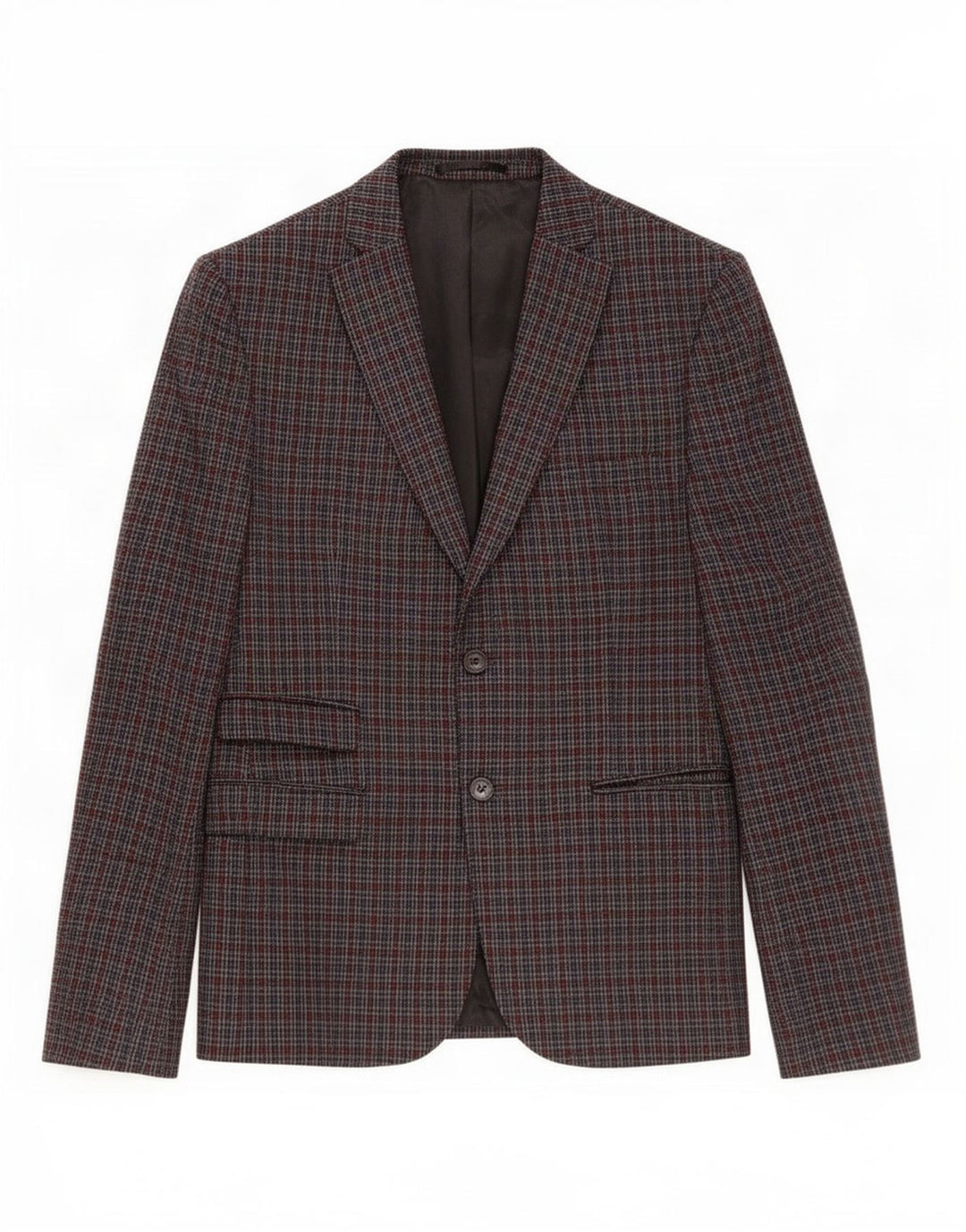 Giacca blazer da uomo a 2 bottoni Berna UK 38 grigio medio a quadri