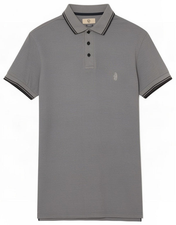 Polo da uomo Refrigue in cotone blu medio