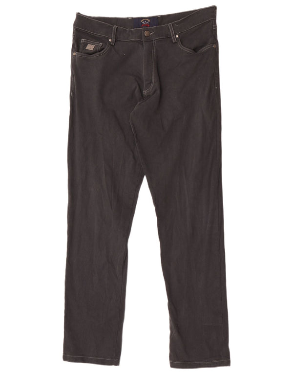 Pantaloni casual slim da uomo Paul & Shark EU 50 Large W34 L31 Cotone grigio