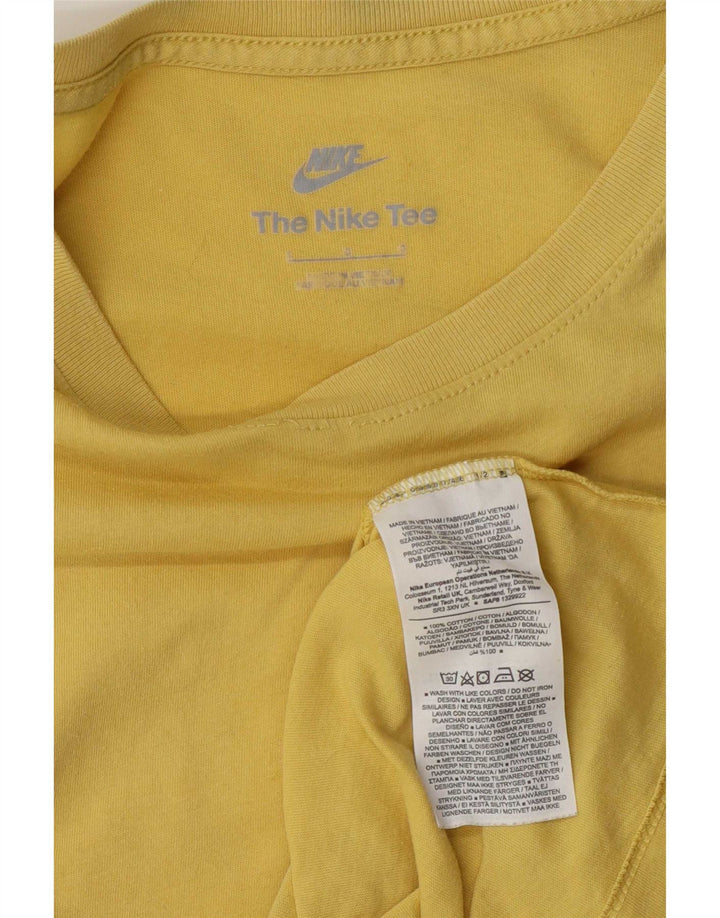 T-shirt da uomo Nike Top Large in cotone giallo