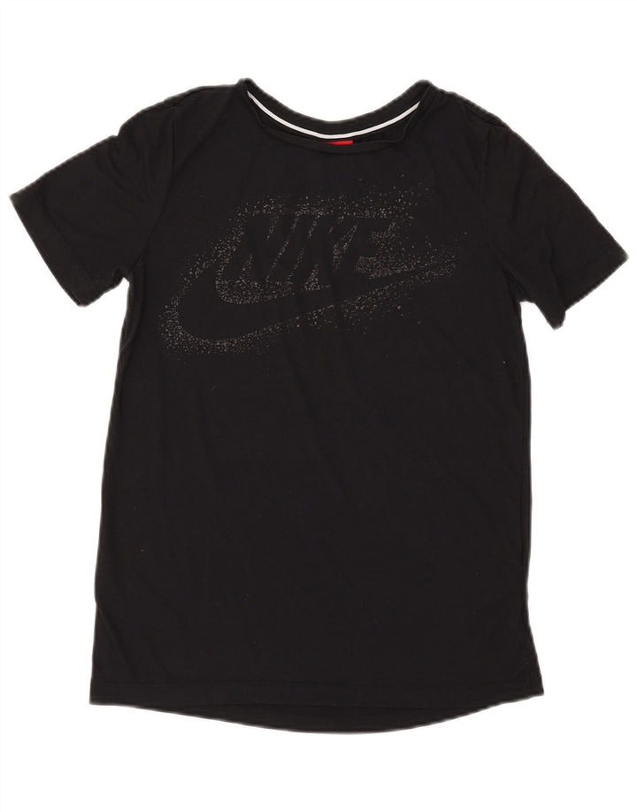 T-shirt grafica da donna NIKE Top UK 6 XS poliestere nero