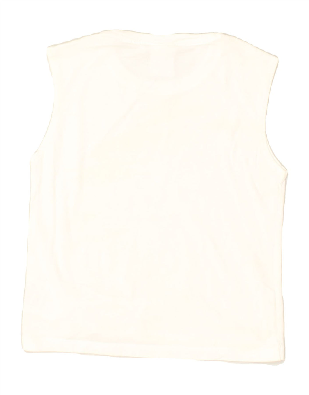 CHAMPION Girls Graphic Vest Top 9-10 Years Medium White Cotton | Vintage Champion | Thrift | Second-Hand Champion | Used Clothing | Messina Hembry 