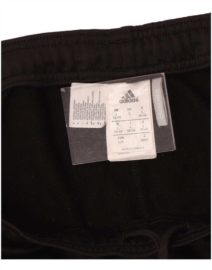 Pantaloni da tuta Adidas Climalite da donna UK 16/18 Large Nero Poliestere