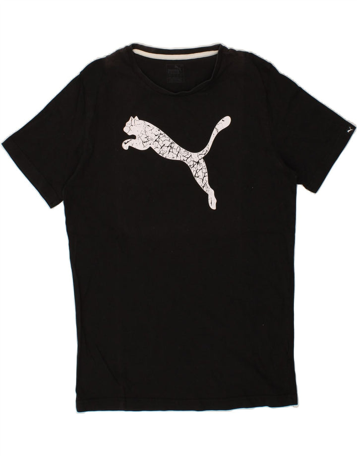 PUMA Mens Graphic T-Shirt Top Medium Black Cotton Vintage Puma and Second-Hand Puma from Messina Hembry 